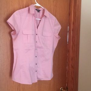 Short sleeve button up blouse
